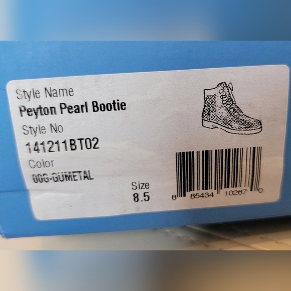 $188 JACK ROGERS Peyton Pearl Bootie in Gunmetal size 8.5 - Picture 6 of 6